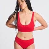 Bas de Maillot de Bain Menstruel Rouge