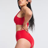 Bas de Maillot de Bain Menstruel Rouge (Taille haute) â Teen