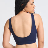 Haut de Maillot de Bain Effet Push-up Bleu Marine