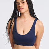 Haut de Maillot de Bain Effet Push-up Bleu Marine