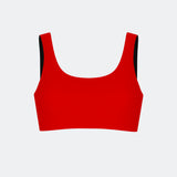 Haut de Maillot de Bain Effet Push-up Rouge