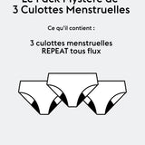 Le Pack Mystère de 3 Culottes Menstruelles REPEAT