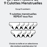 Le Pack Mystère de 9 Culottes Menstruelles REPEAT