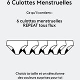 Le Pack Mystère de 6 Culottes Menstruelles REPEAT