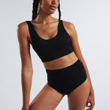 Haut de Maillot de Bain Effet Push-up Noir